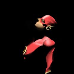 The Flash 3D Rendered Art Print