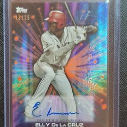Elly De La Cruz Auto /25 Orange Future Cornerstones 