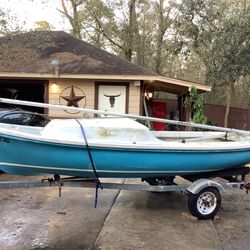 16 Foot American Fiberglass Sailboat