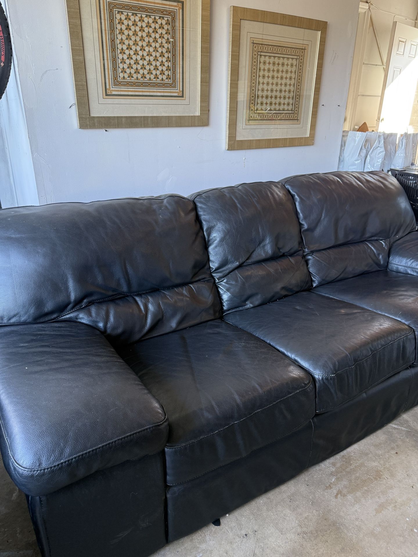 Palliser Black Leather Sofa