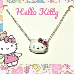 Hello Kitty Charm Necklace Silver 
