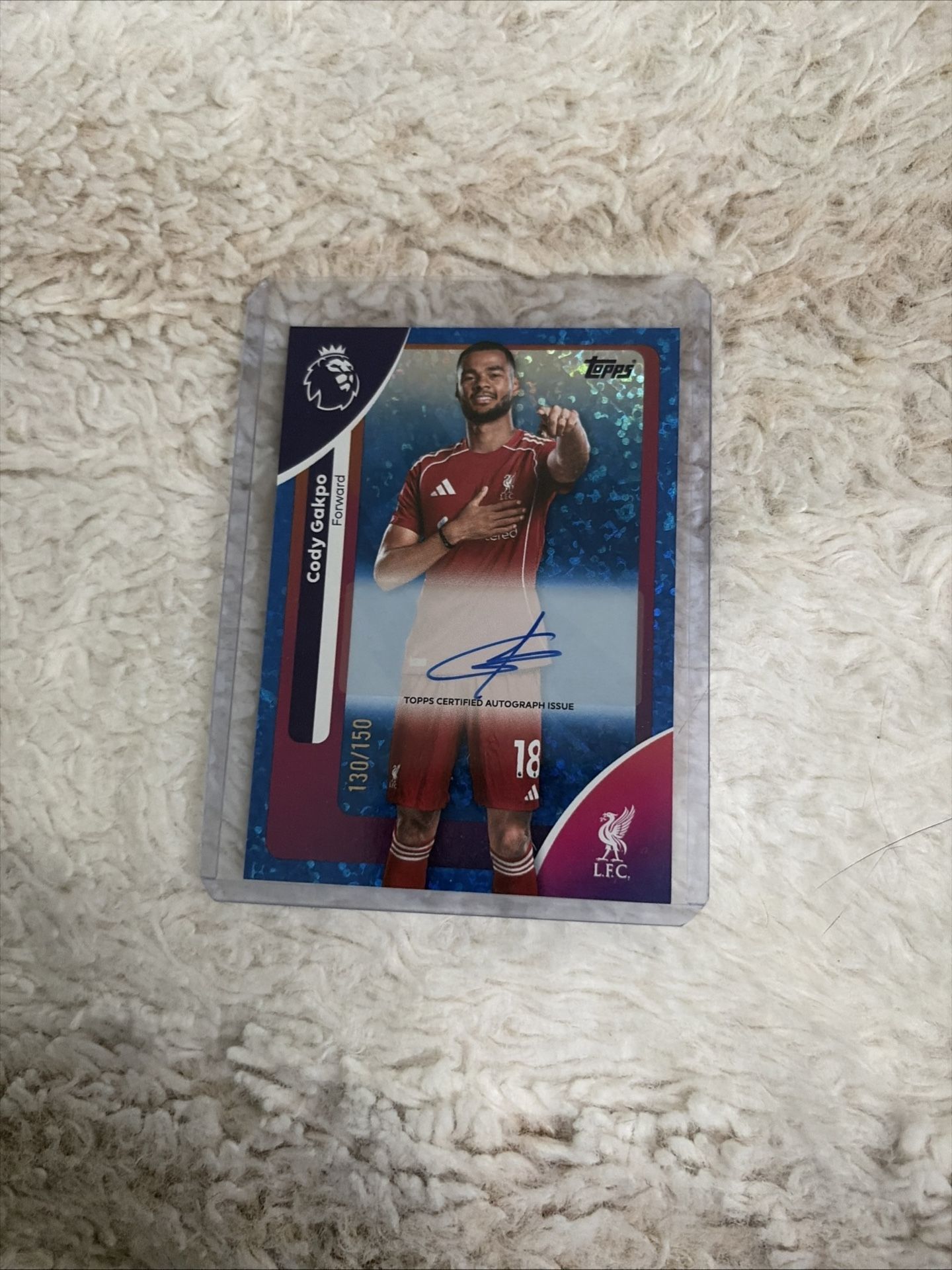 2026 Cody Gakpo Premier League Autographed Card 130/150