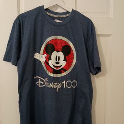 Disney 100 Years of Wonder T-shirt Blue Large 