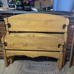 Two Twin Bed Frames & Matching Chair