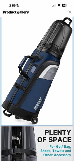 Findway Golf Travel Bag with Wheels and ABS Hard Case Top