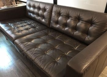 Gorgeous Espresso Brown Leather Sofa