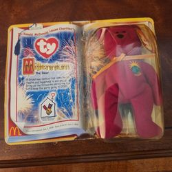 McDonald's Ty Teenie Beanie Baby Millennium the Bear. #D0786
