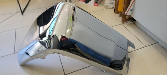 2014 to 2021 Toyota Tundra, Rear Driver(Left) Bumper end Chrome-Steel Cover. OEM