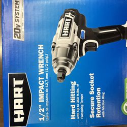 HART 20-Volt 1/2-inch Battery-Powered Impact Wrench (Battery Not Included)