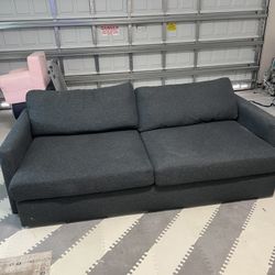 Large Sofa - Noah Dark Blue Fabric Sofa