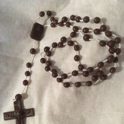 Brown Rosary  Religious Charme