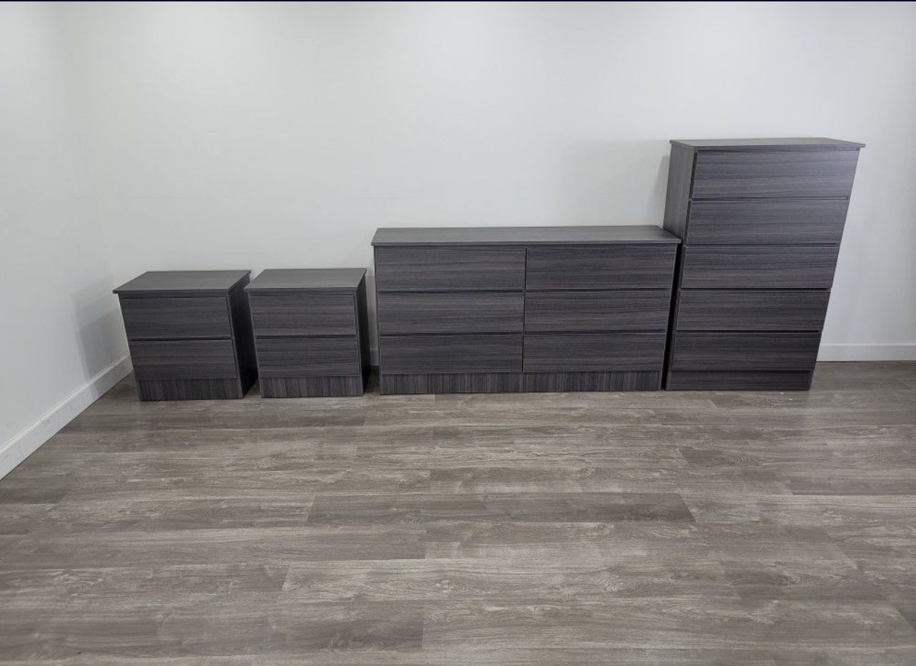 Dresser, Chest And 2 Nightstands - Cómoda, Gavetero Y 2 Mesitas De Noche