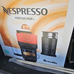 Nespresso Vertuo Pop+ Coffee and Espresso Maker by Breville with Milk Frother, Aqua Mint