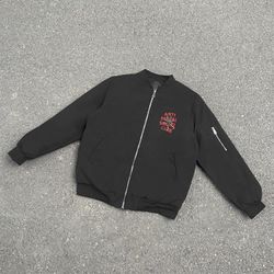 Black Anti Social Social Club Spider Crawler Print Jacket
