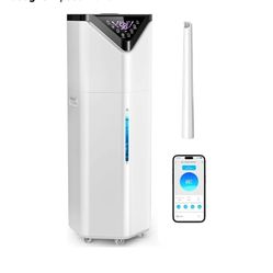 New 5Gal Smart Humidifier Large Room up to 2800ft², 1000mL/h, APP & Remote Control, 180° Auto Rotating Nozzle, 24H Timer, 60H Supersized Cool Mist Hum