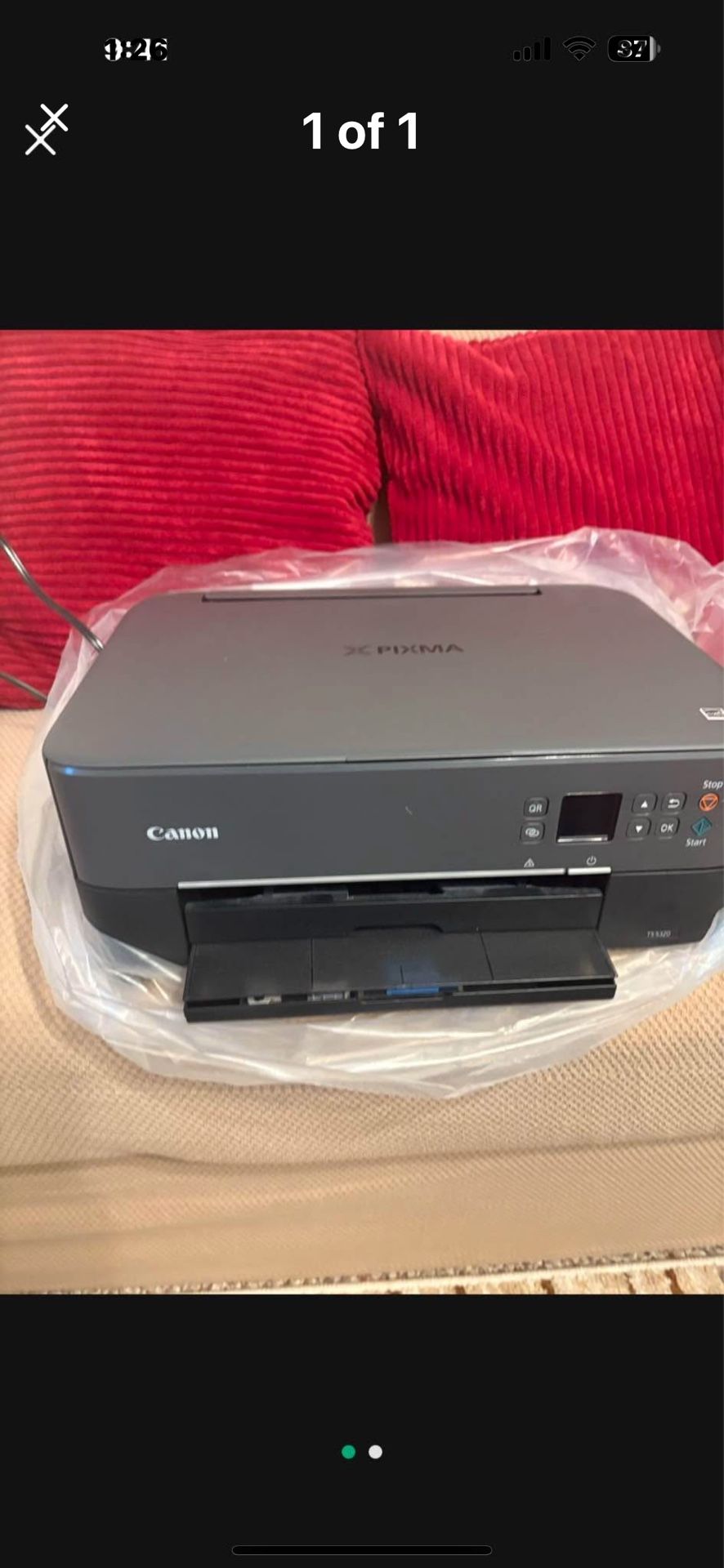 Canon Printer And 2 Sets Of Ink
