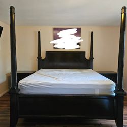 5 Piece Solid Wood King Poster Bedroom Set