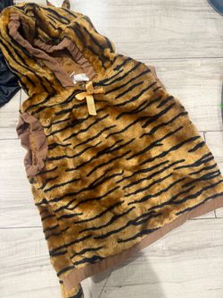 Tiger Print Faux Fur Hooded Costume and monkey costume  Cape