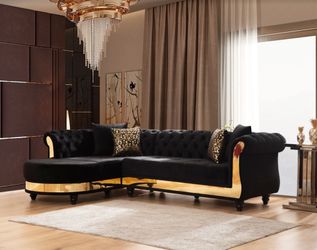 New black modern sectional special