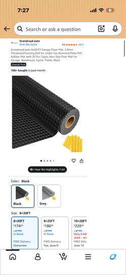 Garage Floor / Work Out Room Floor Mat