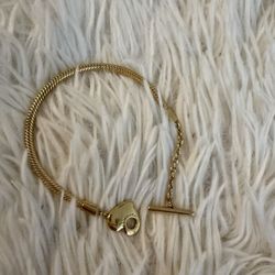 Pandora Moments Heart T-Bar Chain Snake Bracelet