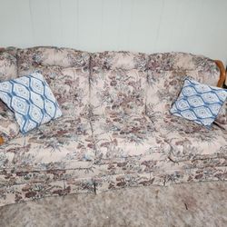 Vintage Floral Print Sofa