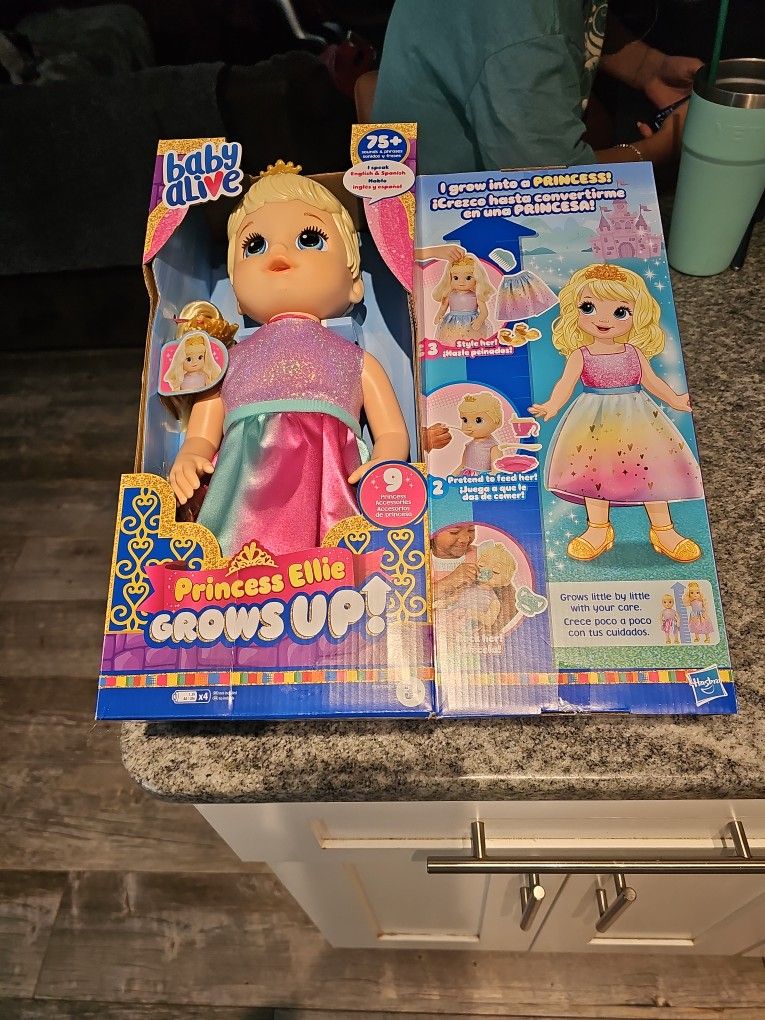 Baby ALIVE PRINCESS ELLIE unopened Box Excellent Condition