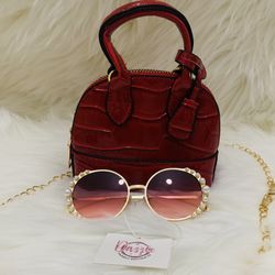 Crossbody Bag And Sunglass For Girl 