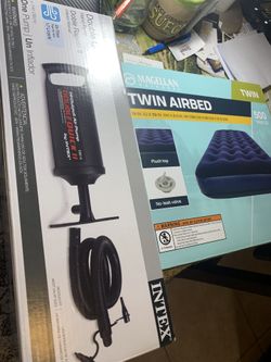 Twin Air Bed And Pump