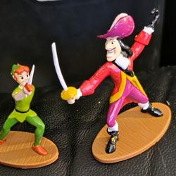 Disney Captain Hook & Peter Pan Figurines