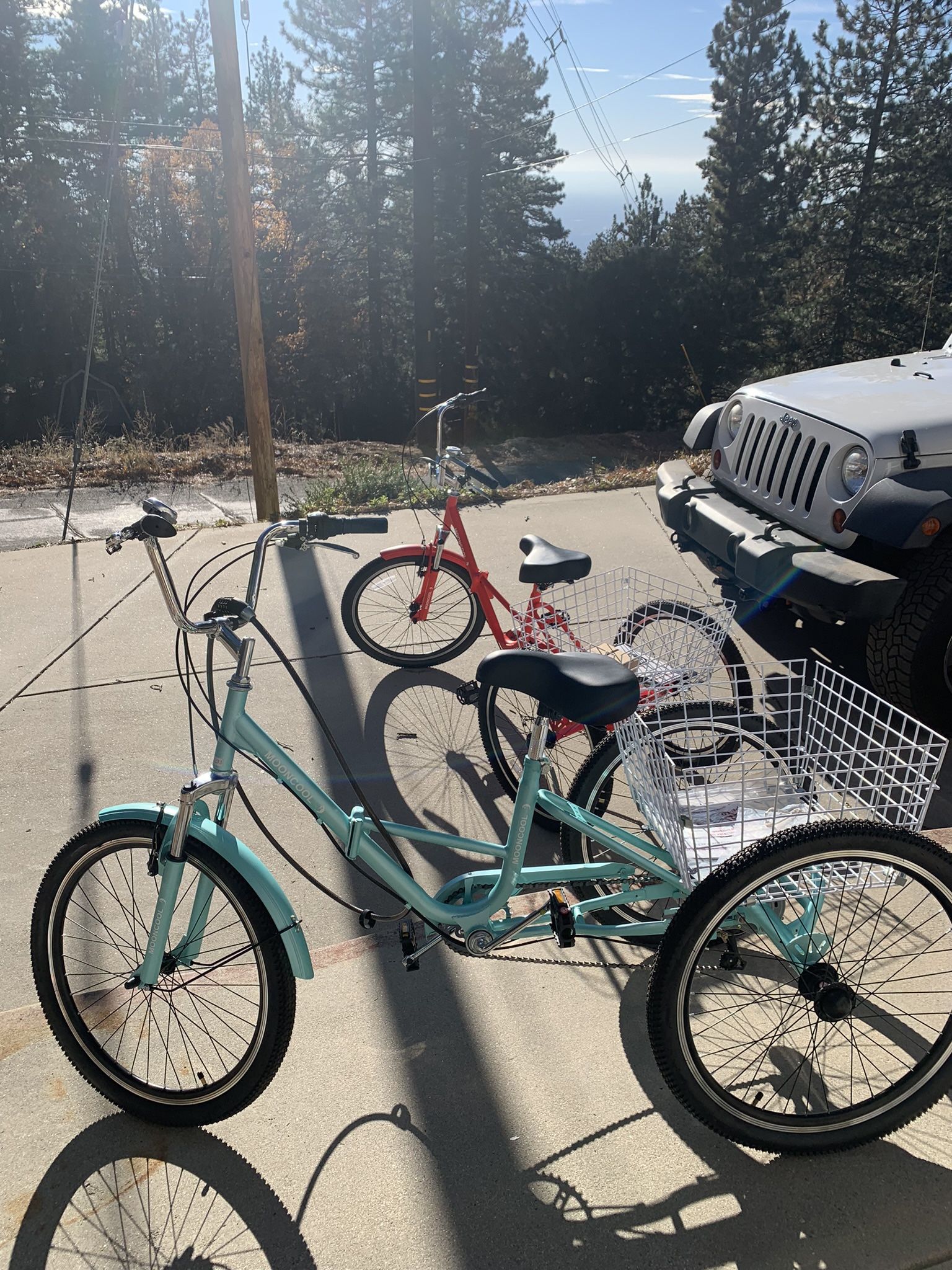 2 Adult 24 Inch Foldable 7 Speed Trikes