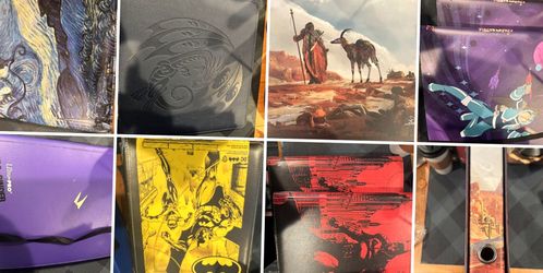 Trading Card Binder Lot (11) - Pokemon, MTG - Starry Night Zipster, Batman, Unfinity, Ultimate Guard