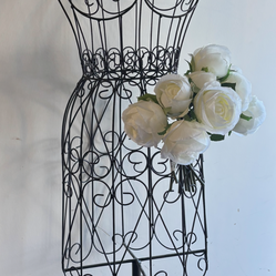 Vintage Wrought Iron Wire Dress Form Mannequin Display in