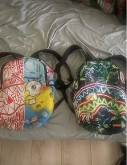 2 sprayground backpacks