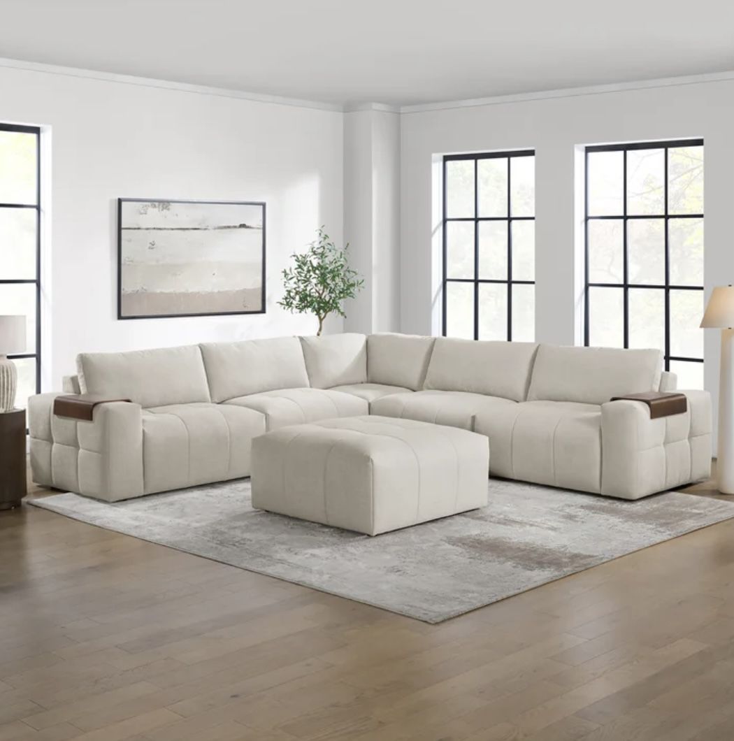 Paige 6-Piece Modular Fabric Sectional Couch