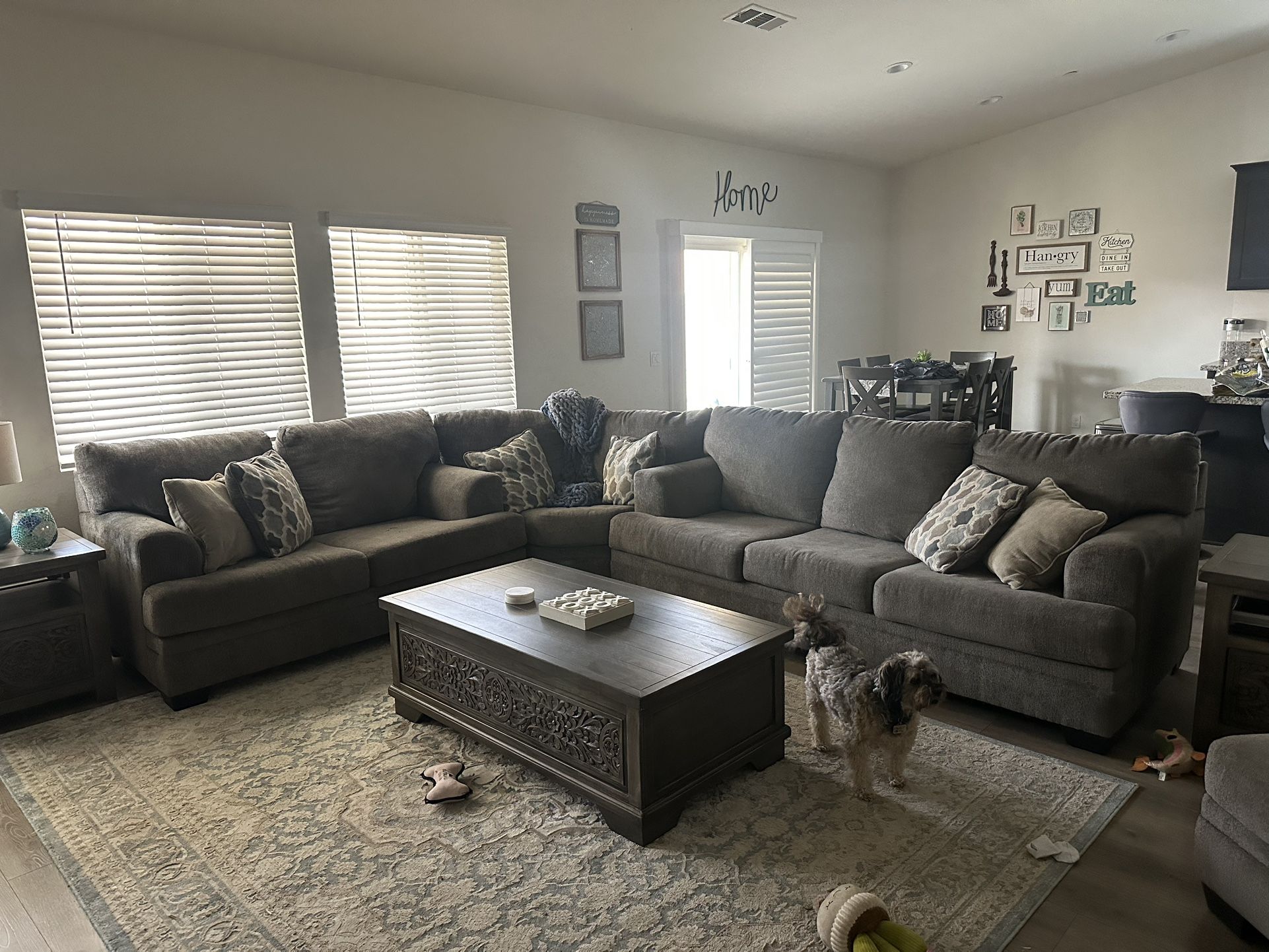 Large Sectional & Chair With Ottoman