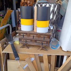 A Pair Of 9" Tall Wall Light Sconces In The Style Of Loud Kalff