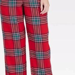 NWOT Red/Green Plaid Patterned Pajama Pants- Stars Above