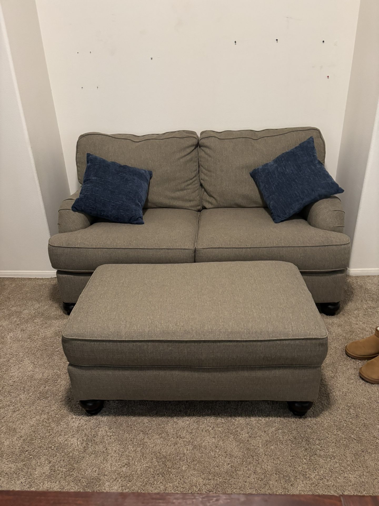 Love Seat and Ottoman