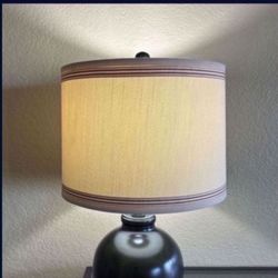 One 21” H Modern Dark Magnetic Metal Table Lamp