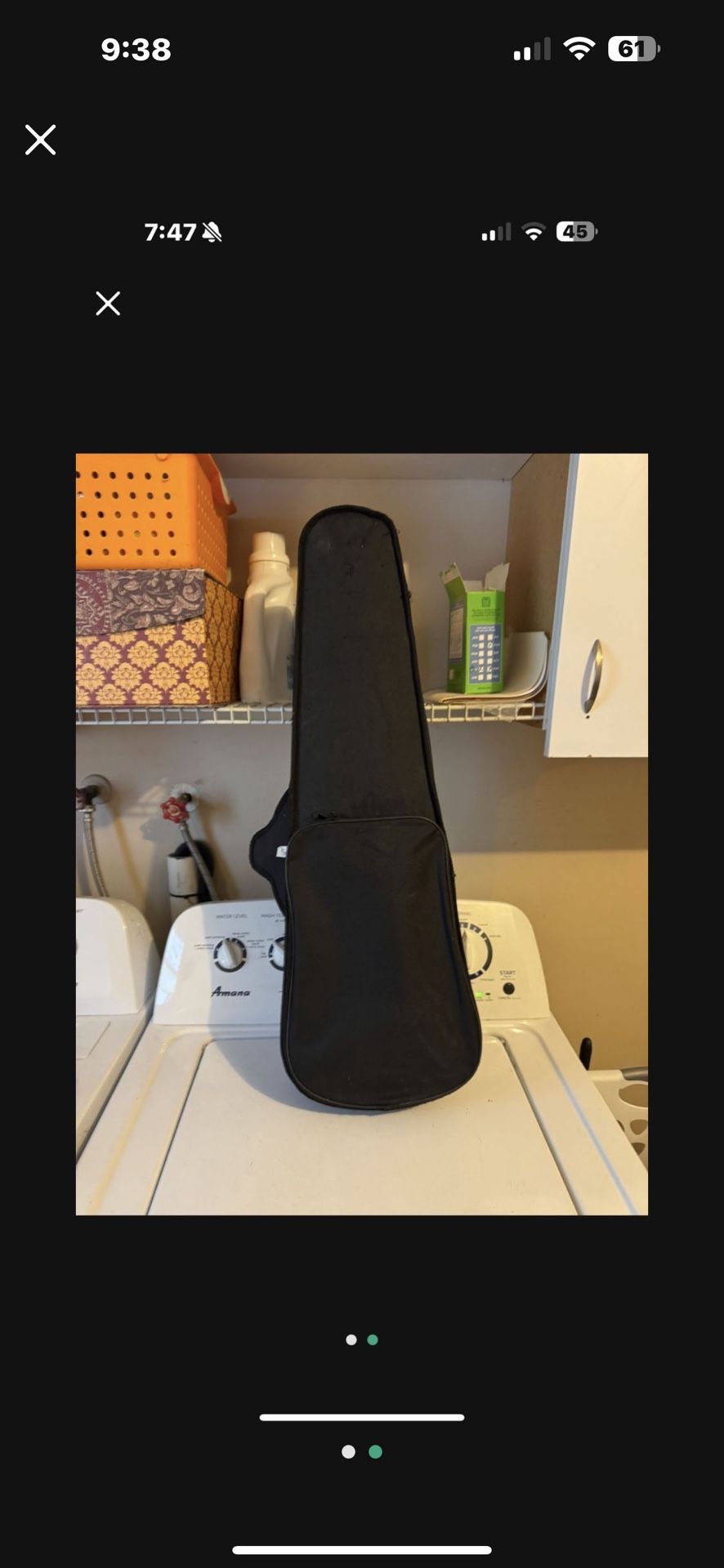 Nice 4/4 Violin Case, Black Soft Outside Cushioned Inside Like