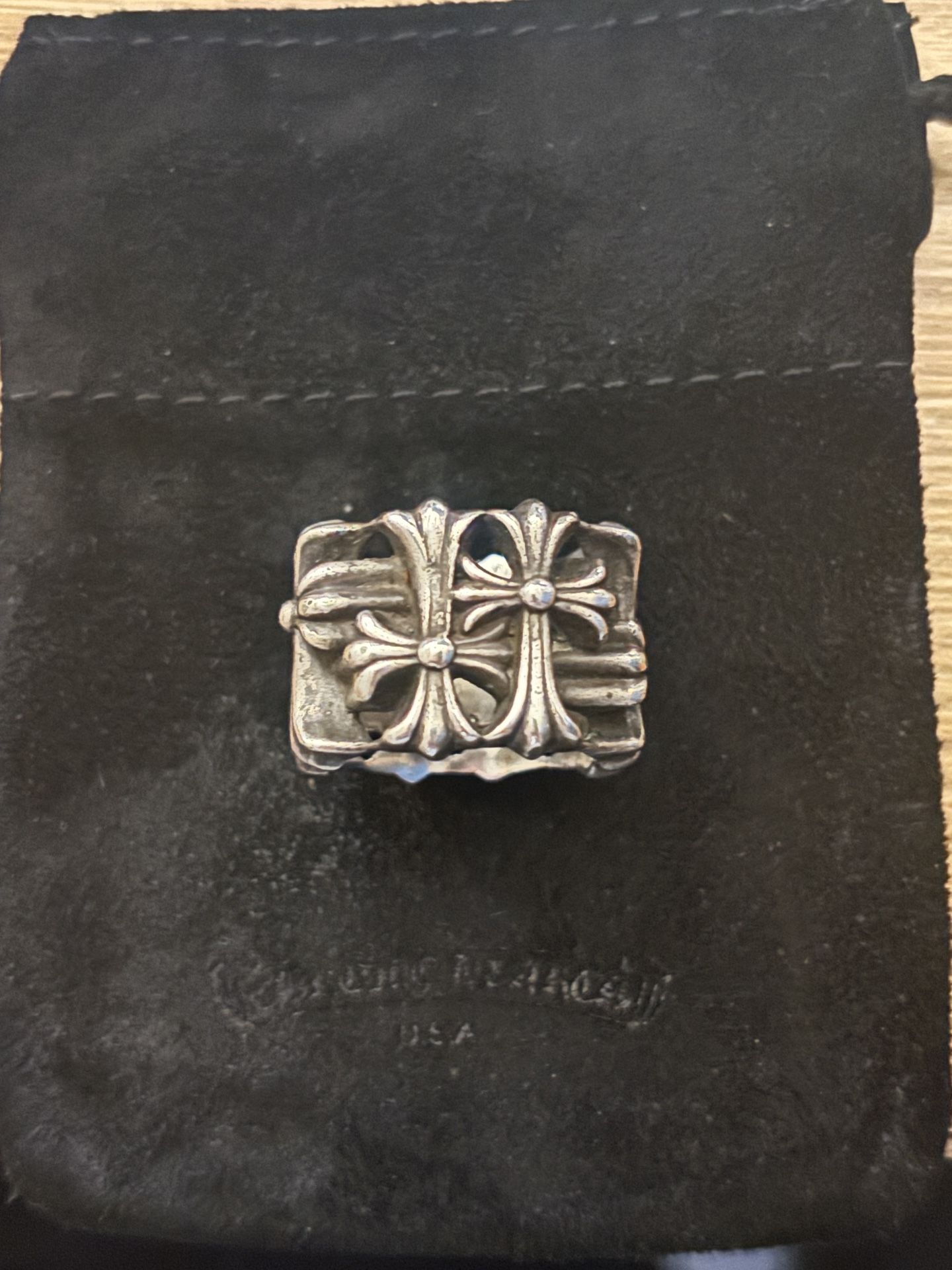 chrome hearts square cemetery ring 