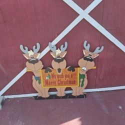 Christmas Reindeer Trio, We wish you a merry christmas