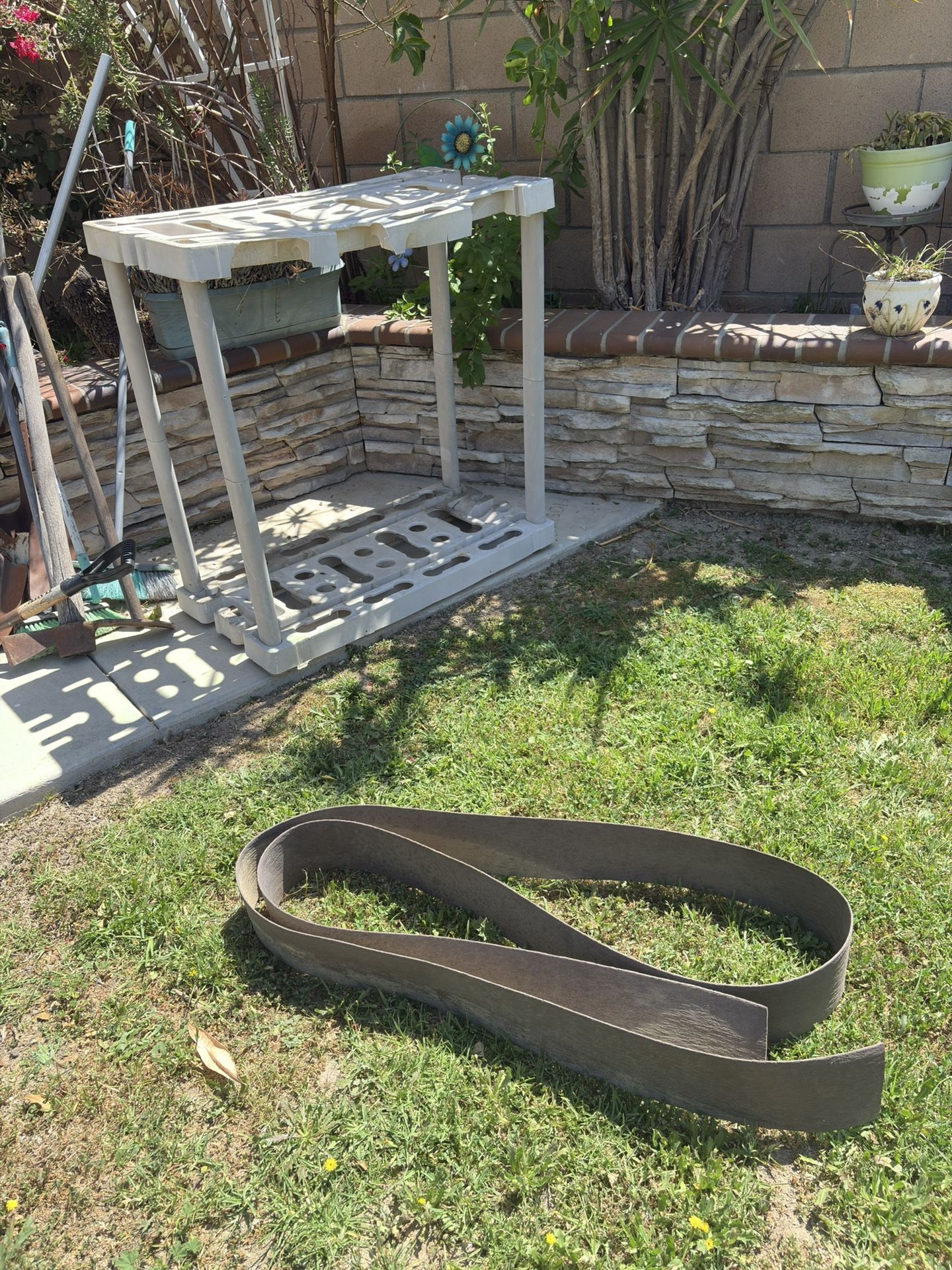 ‼️Pick Up Only ‼️Pre Owned Tool Storage Rack + Garden Divider& Extras
