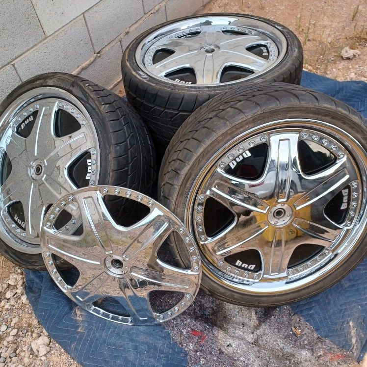 Dub 20" Spinner Rims With Tires