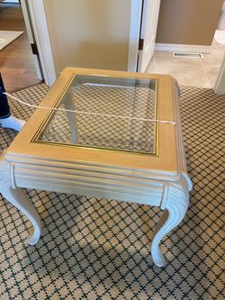 End table, glass top