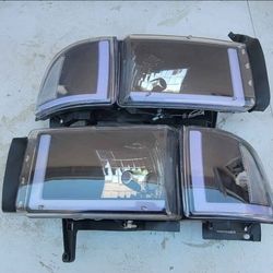 94-01 Dodge Ram LED DRL Headlights Luces Micas Calaveras Faros Faroles Focos Headlamps