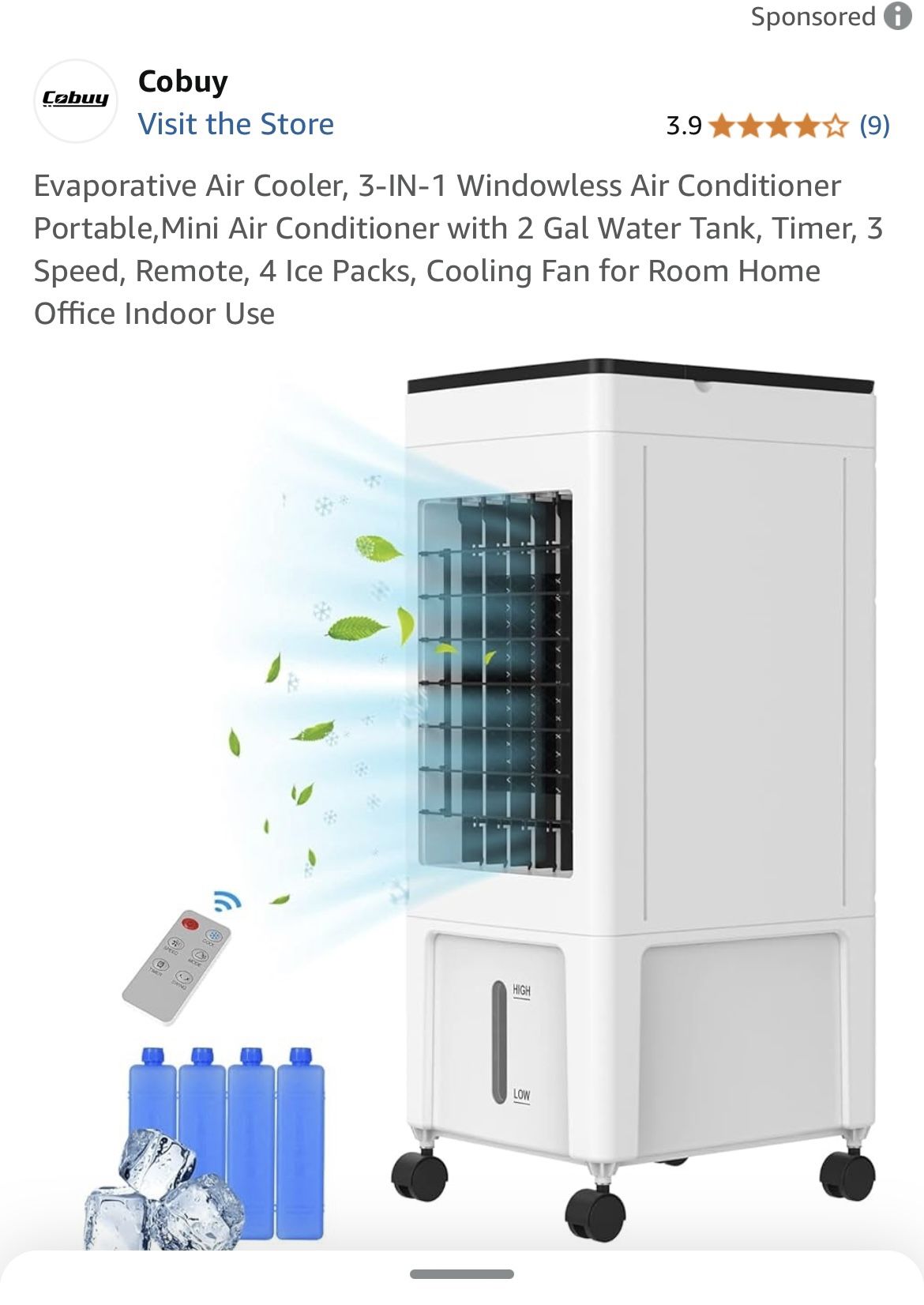 NEW Evaporative Air Cooler from COBUY