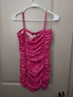 Pink mini dress