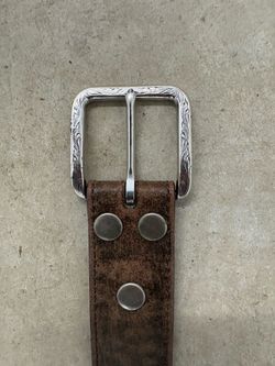 Classico Italia Men's Brown Dress Belt Adjustable Buckle Size 36-38